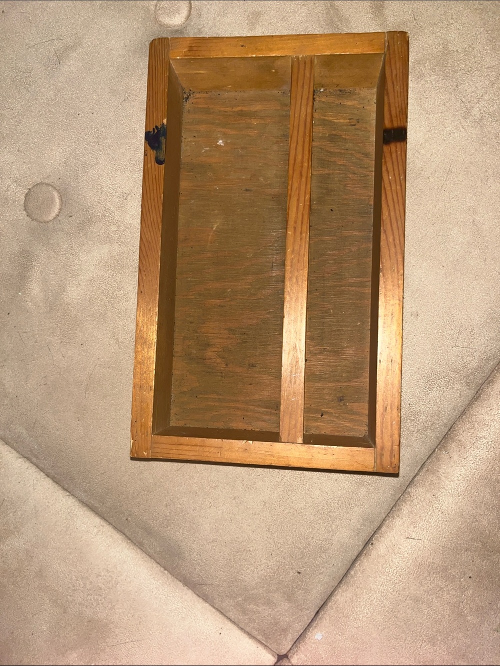 Wooden Vanity Organizer Tray in Natural Brown